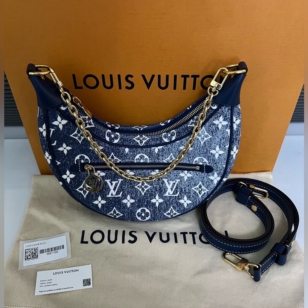 Louis Vuitton Loop Blue Denim Monogram